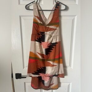 BILLABONG • Indian Summer dress Aztec Boho southwest high low hem cutout back